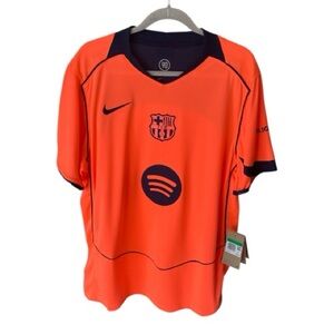 Nike FC Barcelona 2025/26 Third Jersey Orange Spotify Men’s XL New With Tags